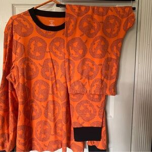 Carter's Black Orange Pumpkin Family Pajamas Adult Women XL Halloween Men M XXL